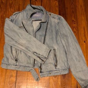 Light wash denim jacket
